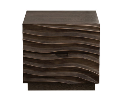 Nightstand With 2 Drawers, No Handles