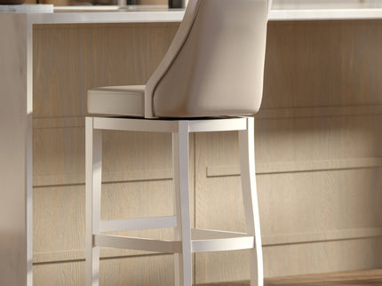 Modern Swivel Stool With Tall Back
