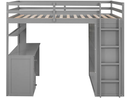 Loft Bed With Drawers, Desk, And Wardrobe