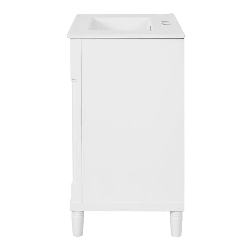 Bathroom Vanity With Sink, Freestanding Storage Cabinet & 2 Drawers And Soft Closing Door, Solid Legs, Frame, Basin,