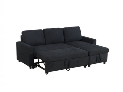 L - Shaped Convertible Sofa Bed With Storage Chaise