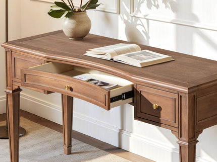 Dauphin - 3 Drawer Executive Desk - Brown