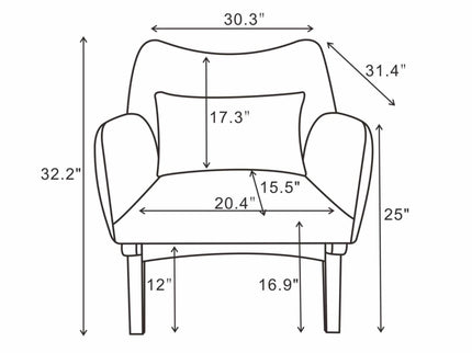 Brayden - Moder Armchair