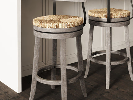 Stool With Natural Seagrass Seat