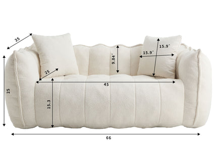 Cozy Beanbag Chair With High Resilience Foam Core For 2