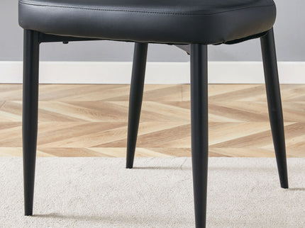 Minimalist Ergonomic Dining Chair With Curved Backres (Set of 4)