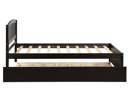 Platform Bed Wood Bed Frame With Trundle