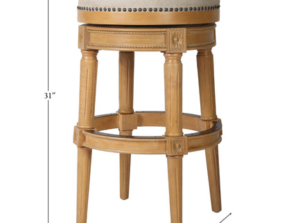 Rustic Elegance Backless Swivel Stool