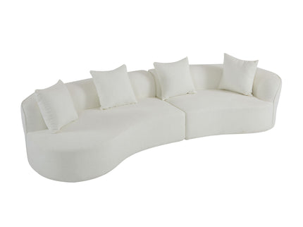 Elegant Curved Sectional Sofa With Full Foam Comfort