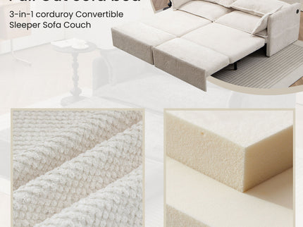 Pull Out Sofa Bed, Convertible Sleeper Sofa Couch, Side Storage, And USB / C - Type Charging Ports Chair