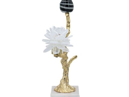 Aluminum Candle Holder With Marble Stand