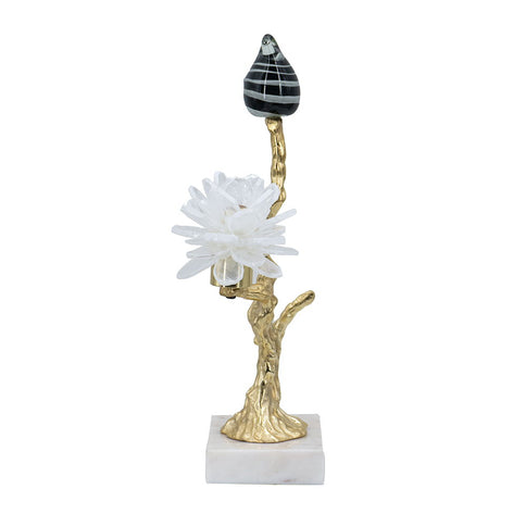 Aluminum Candle Holder With Marble Stand