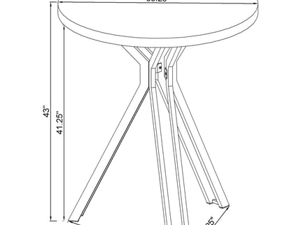 Edgerton - Round Height Bistro Bar Table - Dark Oak