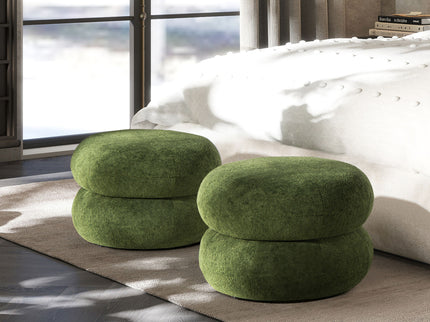 Nest - Low Round Upholstered Ottoman