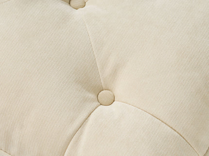 Lofton - Pillow Top Ottoman With Button Tufting - Cream
