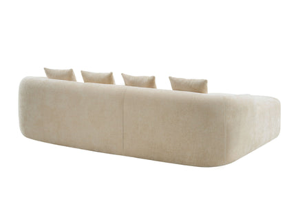 Modular L-Shape Sectional Sofa With Curved Chaise