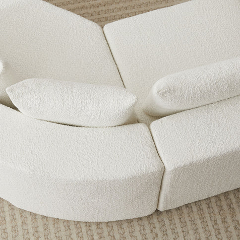 V - Shaped Modular Sofa Set With 3 Pillow