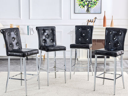 Bar Chairs & Crystal Clasp Design (Set of 2)