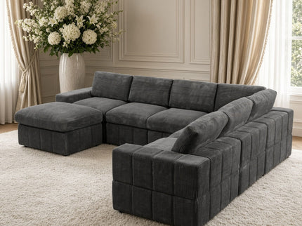 Modular Sectional Sofa, Reversible Set