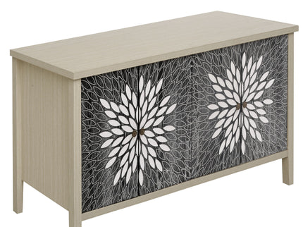 Modern Storage Cabinet With 4 Doors & Adjustable Shelves