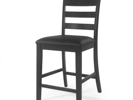 Farmhouse Upholstered Wood Counter Stools