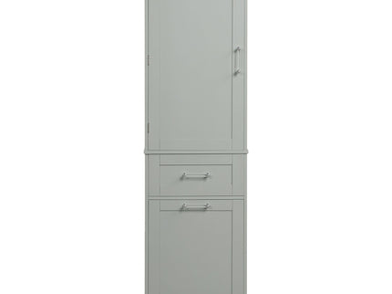 Tall Freestanding Bathroom Storage Cabinet With Adjustable Shelf And 2 Drawers