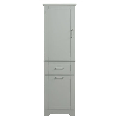 Tall Freestanding Bathroom Storage Cabinet With Adjustable Shelf And 2 Drawers