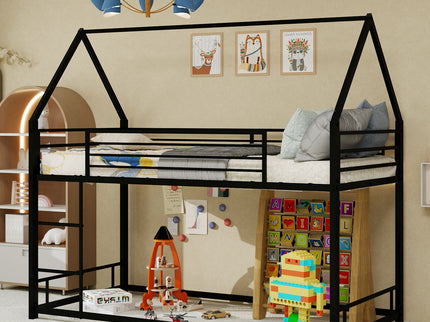 Bunk Bed With Safety Guardrails, No Box Spring Needed