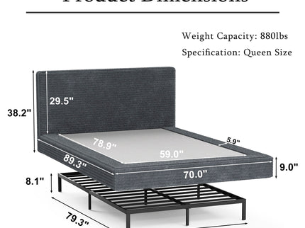 Airframe - Upholstered Bed Frame, Cloud Soft Headboard