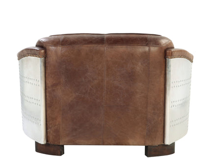 Brancaster - Grain Leather Loveseat - Brown