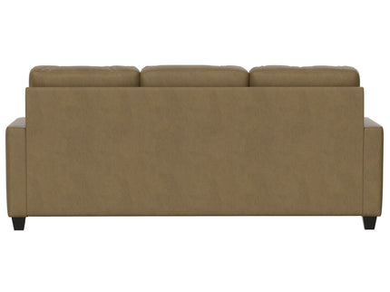 2 Piece Sofa With Chaise, Comfortable Seating For 3, Tapered Feet, USB Charging Console - Brown