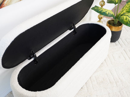 Cabana - Bench With Storage - Ivory