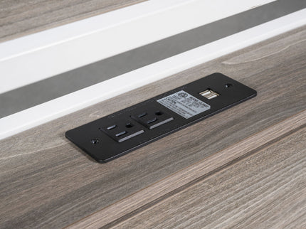 Platform Bed Frame With Trundle, USB Ports And Slat Support, No Box Spring Needed