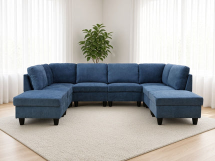 8 Piece Modular U - Shape Sectional Sofa