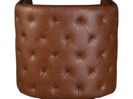 Swivel Chair With Tufted Barrel Design And Nailhead Accents