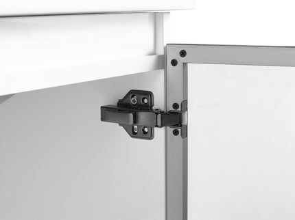 Wall Mounted Bathroom Vanity With Sink, 2 Soft Close Doors, Cabinet & Half Door