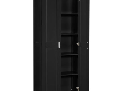 Storage Cabinet With Adjustable Shelves, 2 Doors, Rectangle Design For Bathroom