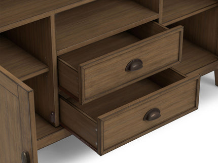 Redmond - Tall TV Media Stand - Rustic Natural Aged Brown