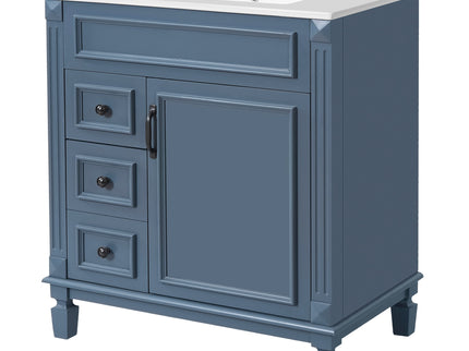 Bathroom Vanity With Sink, Cabinet With 2 Drawers And Adjustable Shelf