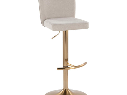 Henry - Contemporary Adjustable Barstool With Swivel With Rounded T Footrest (Set of 2)