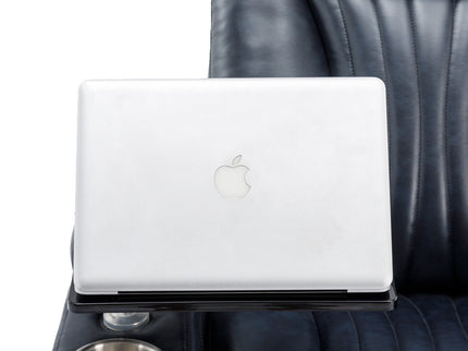 270° Power Swivel Recliner Home Theater Chair With Hidden Arm Storage, LED Light, Cup Holder, And Tray Table