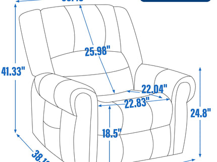 Power Lift Recliner Chair Heat Massage Dual Motor Infinite Position With USB Ports - Antique Brown