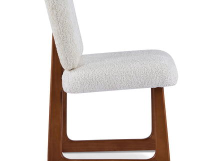 Dining Chair With Curved Legs (Set of 2) - Beige / Brown