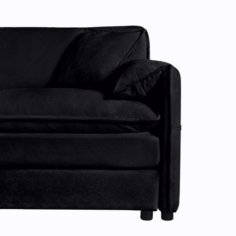 Modern Oversized Deep Seat Sectional Sofa With Pillows