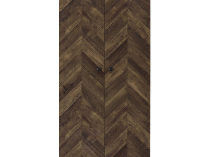 Gunderson - 8 Shelf Accent Cabinet - Oak