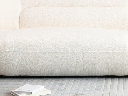 Modern Fashion Yp40116W Circular Curve Design Sofa, 4 Seater For Office & Bedroom - White
