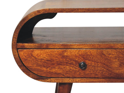 Solid Wood Circular TV Stand