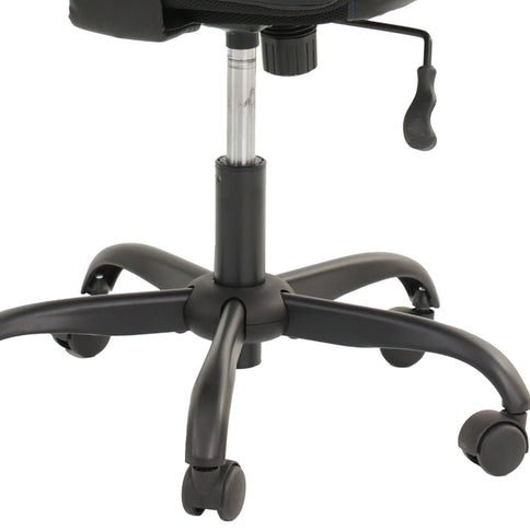 Ergonomic Office Chair With Armrests, Adjustable Design - Black / Blue