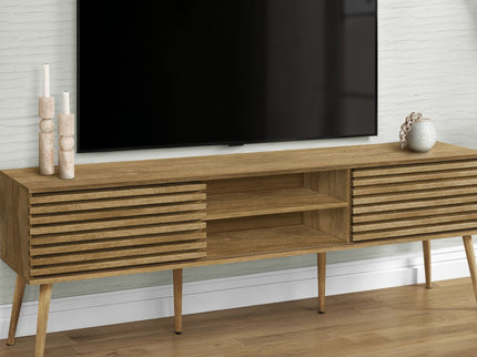 TV Stand, 72 Inch, Media Entertainment Center, Storage Cabinet, Console, Storage Shelves, Contemporary & Modern - Walnut