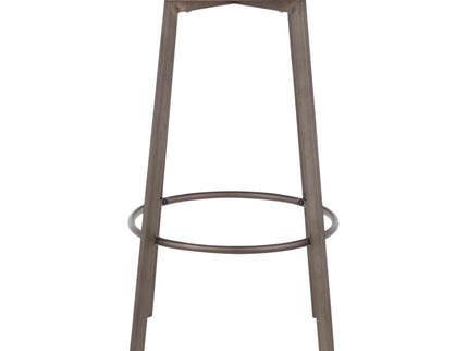 Clara - Industrial Square Barstool (Set of 2) - Espresso